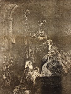 The Presentation in the Temple in the Dark Manner by Rembrandt van Rijn